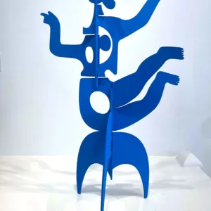 Eva bleue, 55 x 27 cm, metal découpé peint signée, Antonine de Saint Pierre (2)