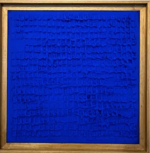Bas relief abstrait Bleu