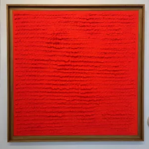 Bas relief abstrait orange