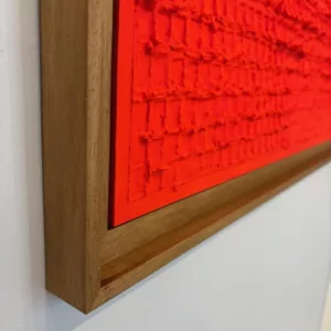 Bas relief abstrrait orange