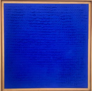 Bas relief abstrait Bleu