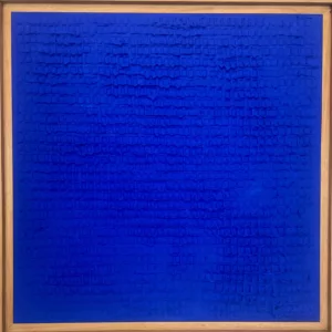 Bas relief abstrait Bleu