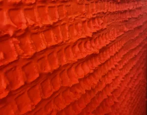 Bas relief abstrait orange