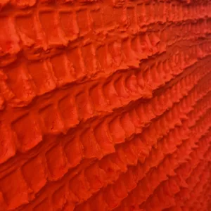 Bas relief abstrait orange