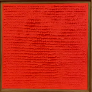 Bas relief abstrait orange
