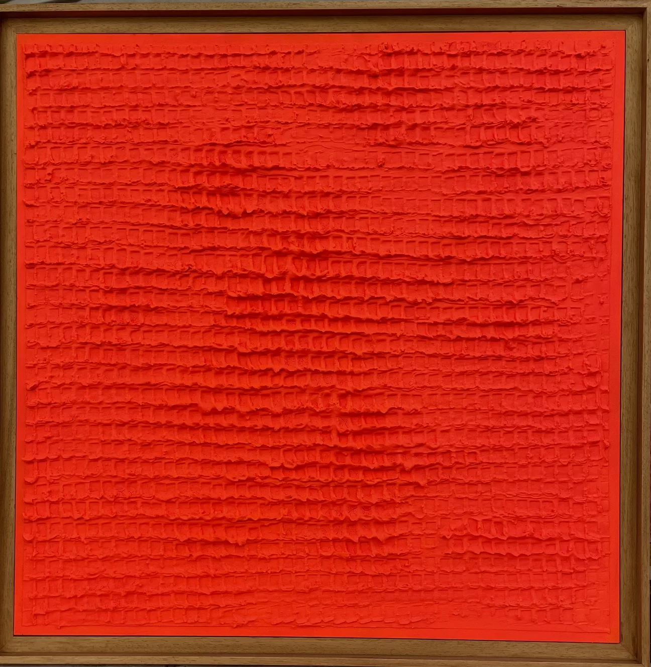 Bas relief abstrait orange