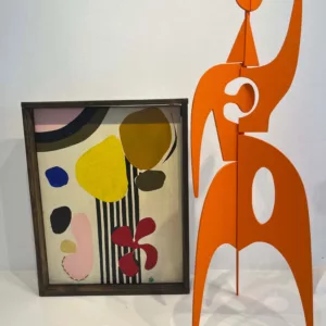 Jouve orange, 54 x 16 cm, metal découpé peint signée, Antonine de Saint Pierre (4)