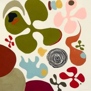 "Florista Kaki," 90x90 cm, acrylic on linen