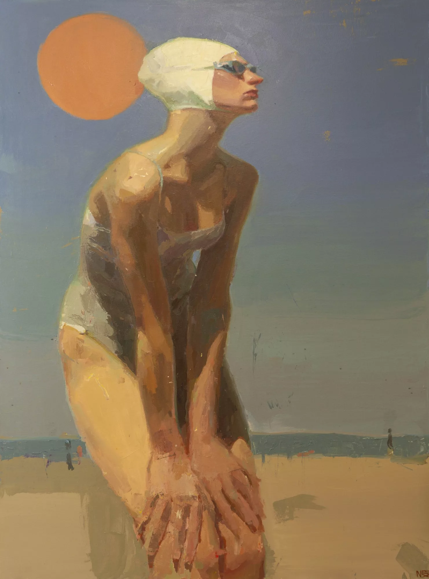 Bañista II, 130x97cm, Nextor Otano, acrylique sur toile