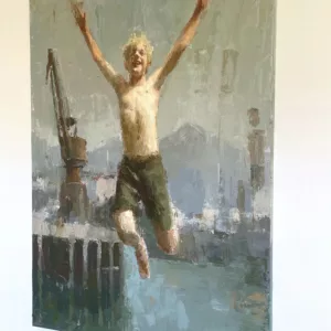 El Salto II, 130x97cm, Nextor Otano, acrylique sur toile (1)