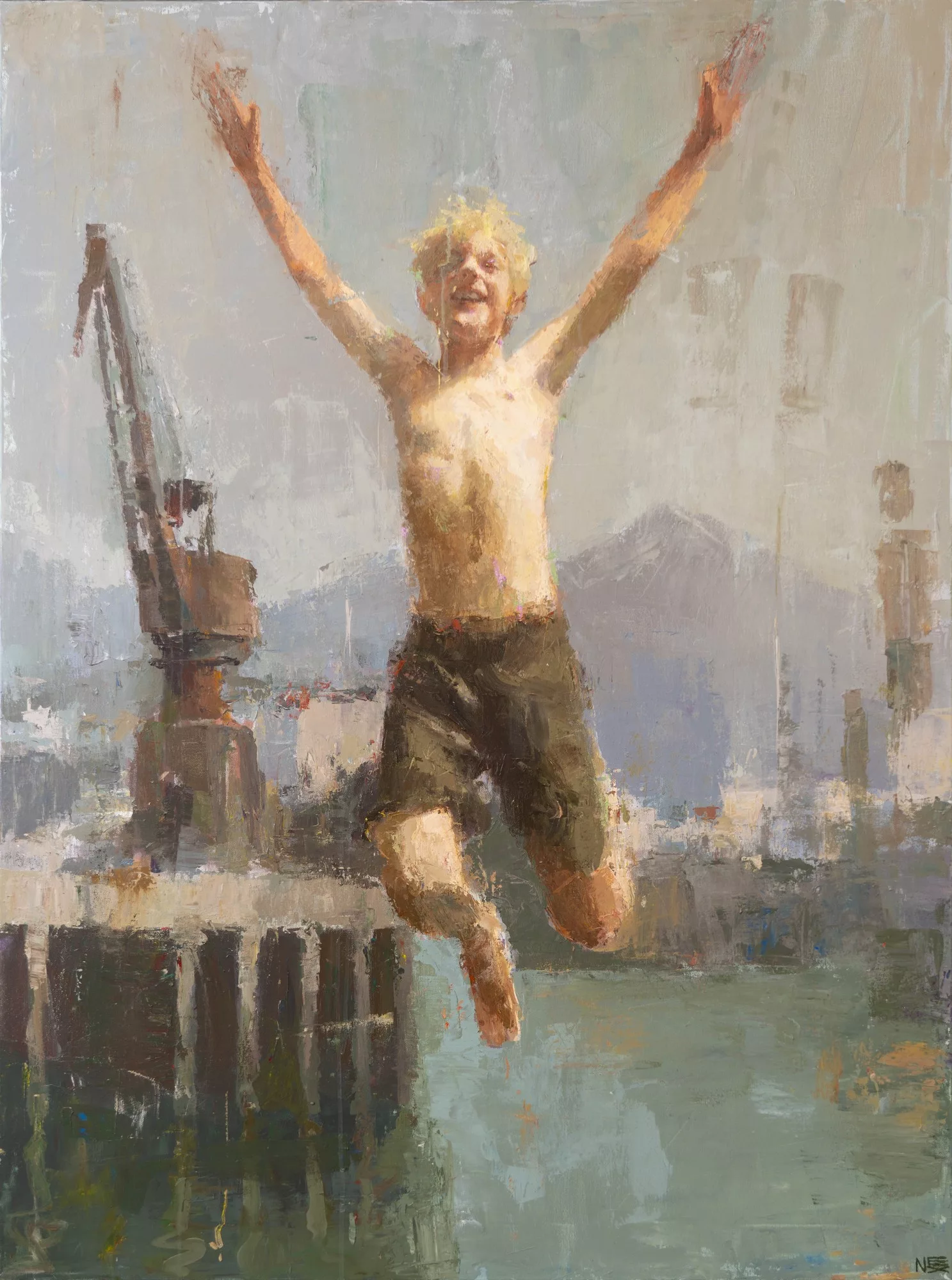 El Salto II, 130x97cm, Nextor Otano, acrylique sur toile (1)