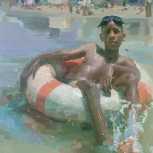 El chapoteo, 130x97cm, Nextor Otano, acrylique sur toile