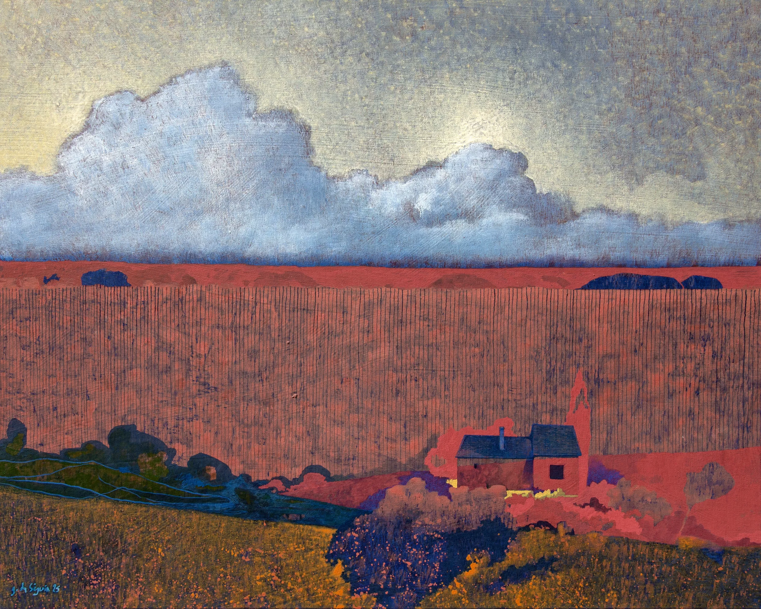 La ferme au crépuscule - 65x81 - 2025