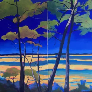Le bassin, 2 x (100x81cm), acrylique sur toile, Sebastien Arcouet