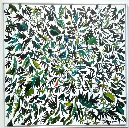 Balade au jardin II, 100x100cm