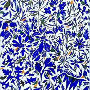 L'herbier bleu, 100x80cm